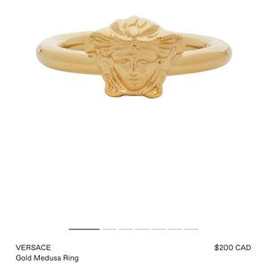Versace Medusa Head Ring- Size US 10- Size 19 (Italy size)